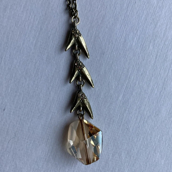 Gerard Yosca Glass Crystal Pendant Dangle Necklace - Picture 4 of 15